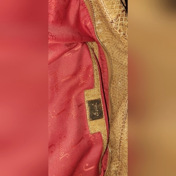 Jenrigo Italy Vintage Distressed Snakeskin Embossed Leather Shoulder Bag - Picture 11 of 15